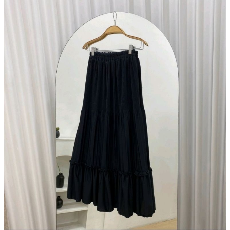 Rok plisket ruffle hyget premium