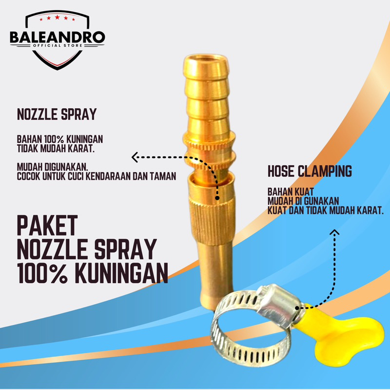 Semprotan Air Kuningan Taman Cuci Motor Mobil Nozzle Sprayer Sprinkle