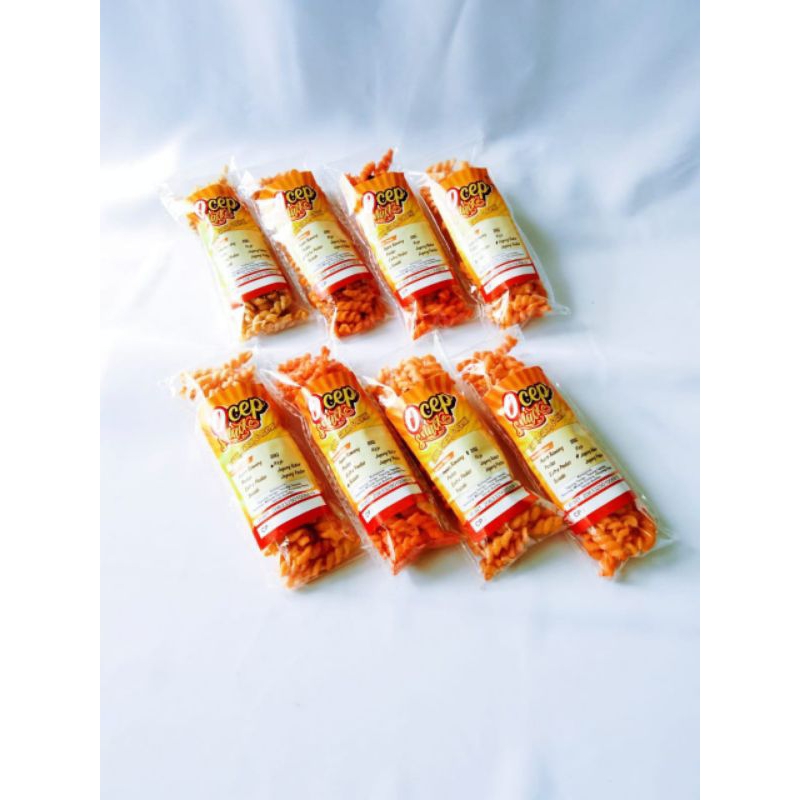 makaroni gandum spiral packet jualan isi 100 bungkus 9 varian rasa / makaroni ocep snack