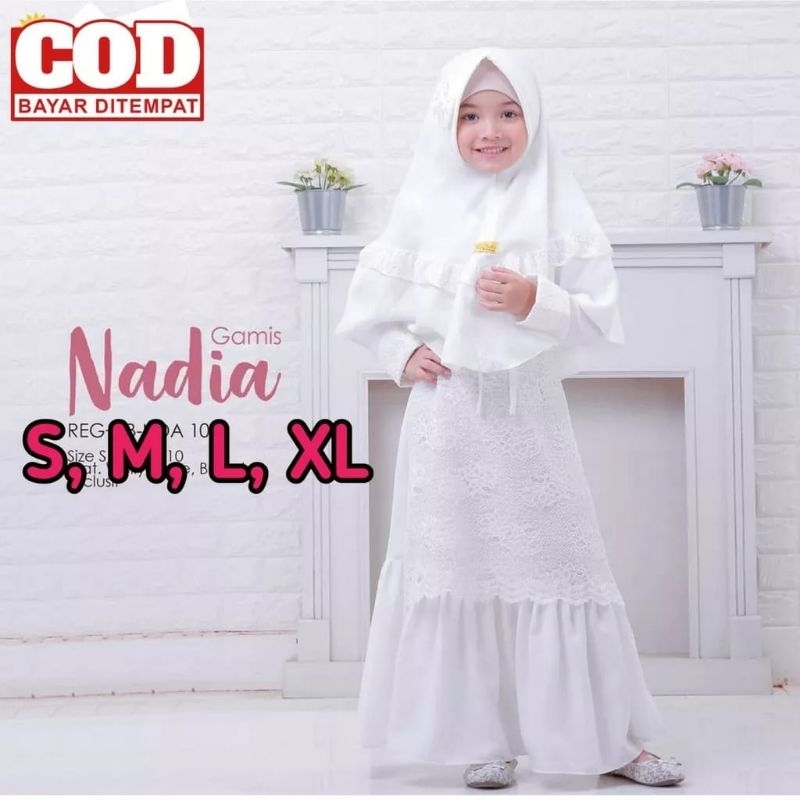 gamis anak syar'i putih