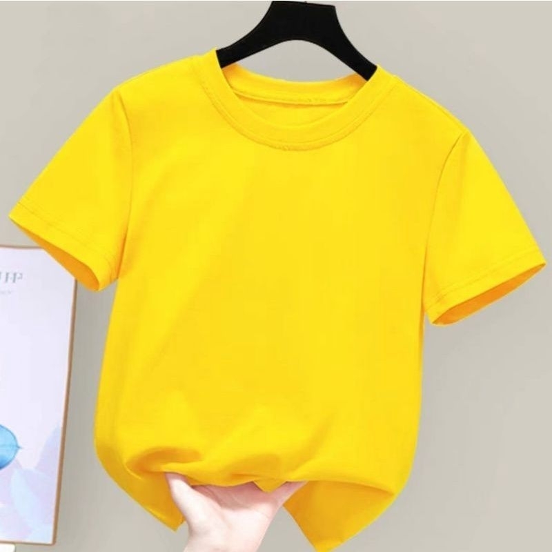 KAOS POLOS ANAK LENGAN PENDEK 2-10 TAHUN SIZE S-M-L-XL