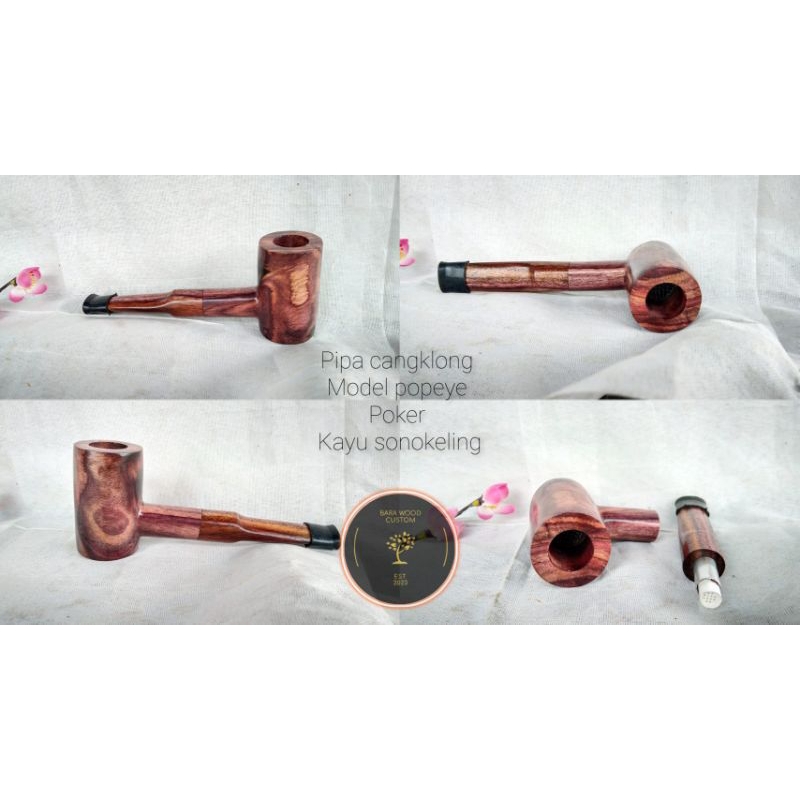 pipa cangklong / cangklong kayu sonokeling model popeye