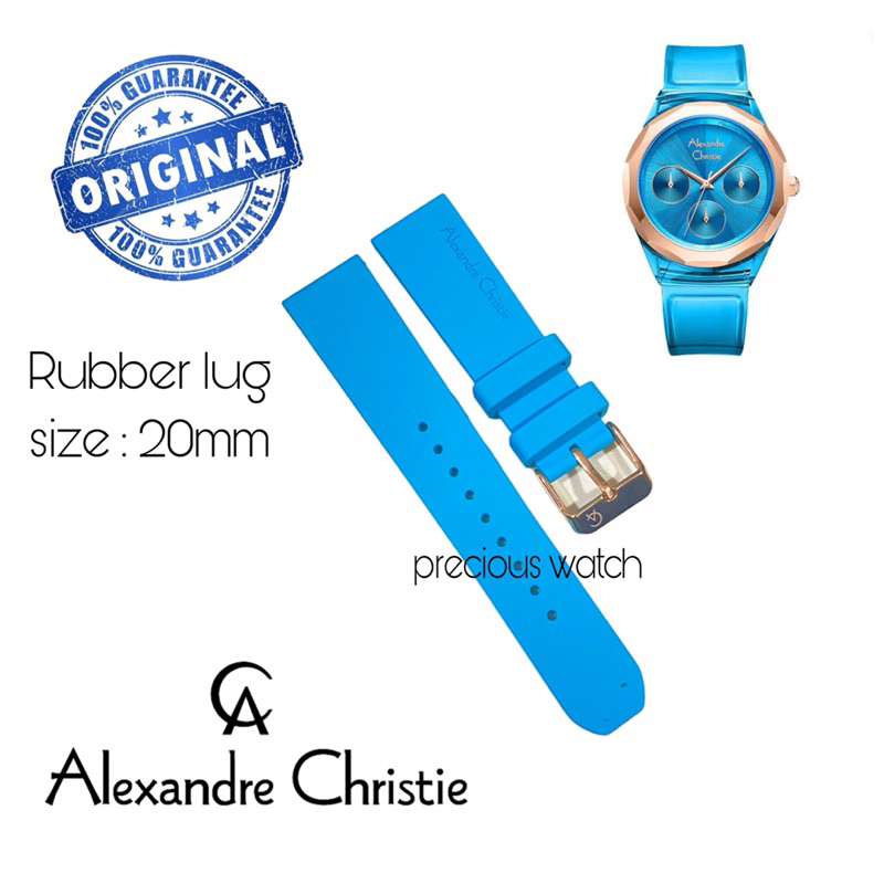 Strap Jam Tangan Tali Jam Tangan Rubber Jam tangan alexandre christie ac 2808