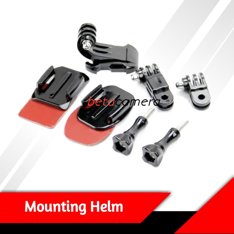Mounting Helm aksesoris helm motovlog mount action cam Helem Helmet outdoor jhook 3M Flat Curve