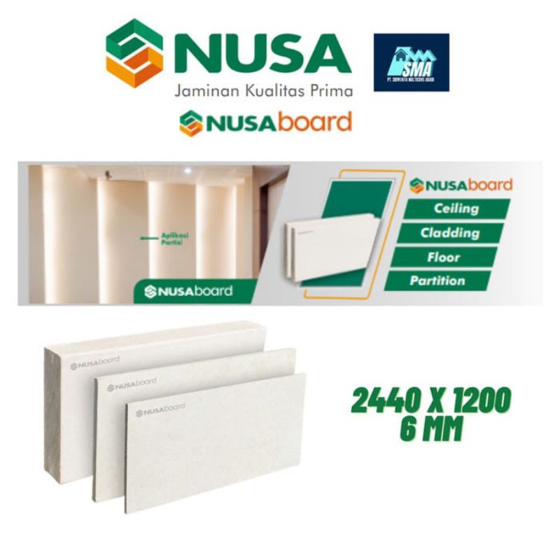 Jual Nusaboard Plafon & Partisi Imperial 6mm I GRC
