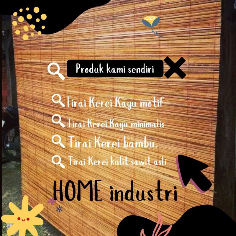 Tirai Kerey Bambu Sawet-Tirai Bambu Kulit Berkualitas untuk Rumah Minimalis