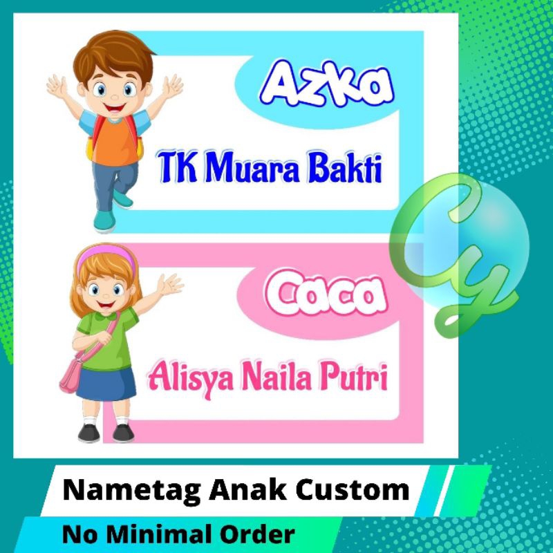 

(Cy) Nametag Papan Nama Anak Sekolah KB/TK/Paud/RA