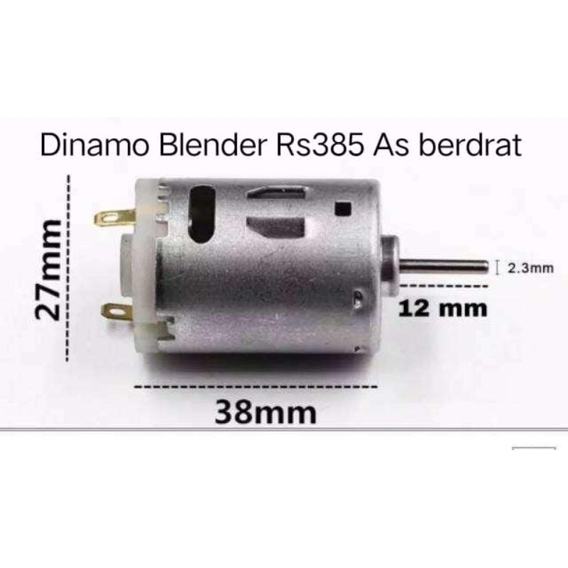 Dinamo blender portabel mini 3,7v Rs380 Super rpm