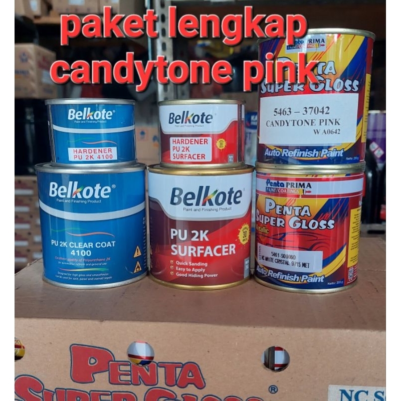 CAT PAKET LENGKAP PENTA SUPER GLOSS CANDYTONE - CANDY PINK