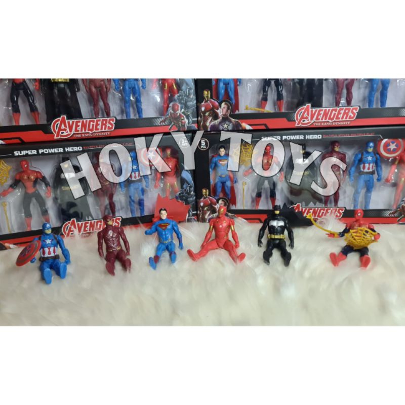 mainan Anak Figure Avengers Dus isi 6 / mainan anak Avengers