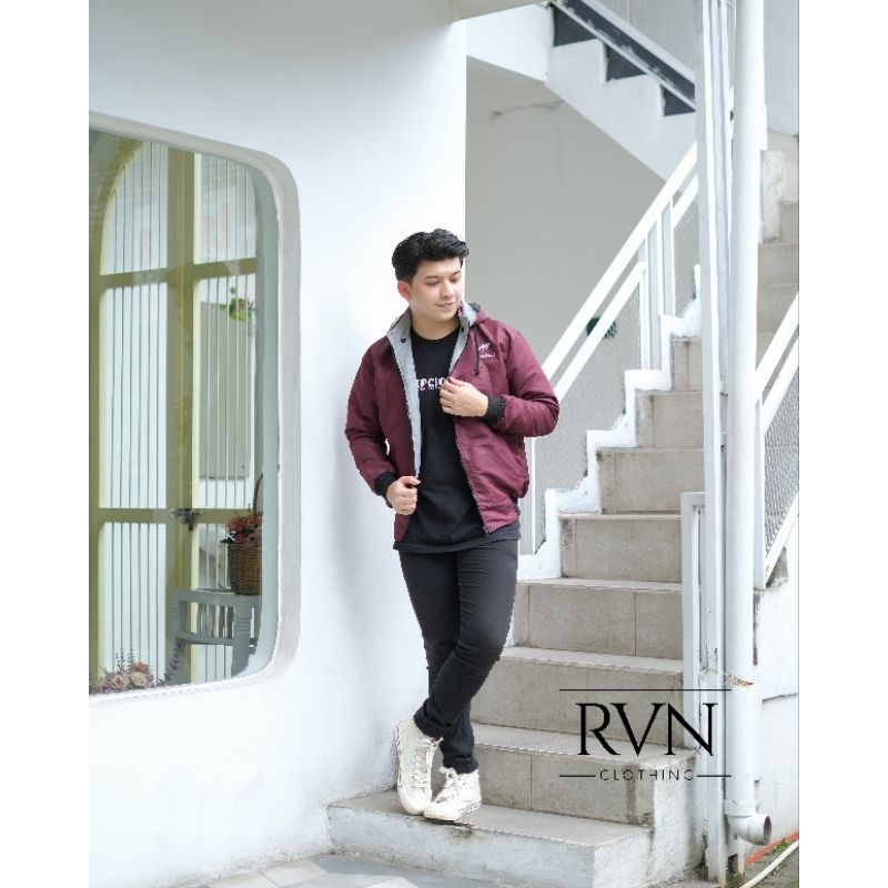 Jaket pria RVN 002 | jaket bolak balik | jaket casual | jaket bandung