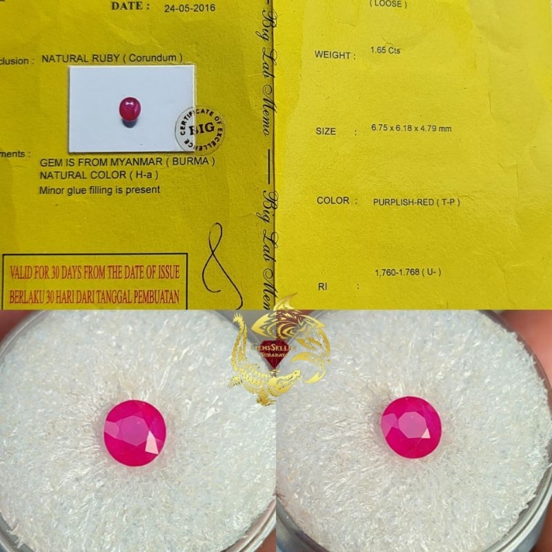 Natural Ruby Myanmar Burma