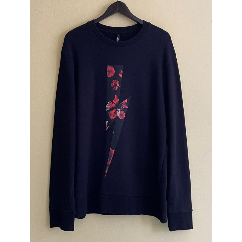 Neil Barrett Lightning Flower Crewneck