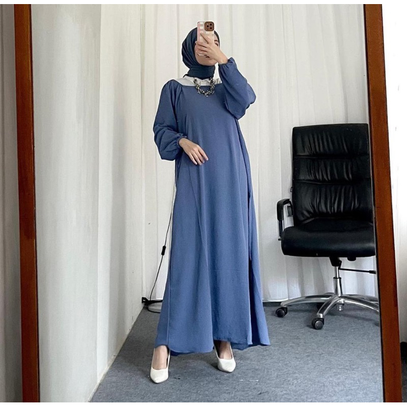 Tamstore Long Dress Masayu Lengan Panjang Balon LD 110