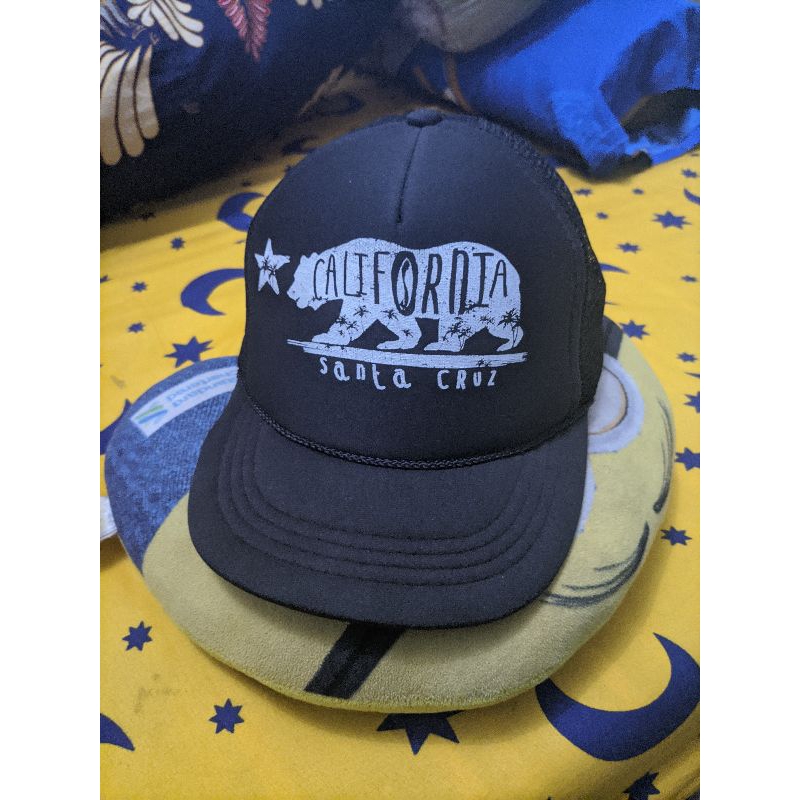 topi vintage trucker jaring santa cruz original