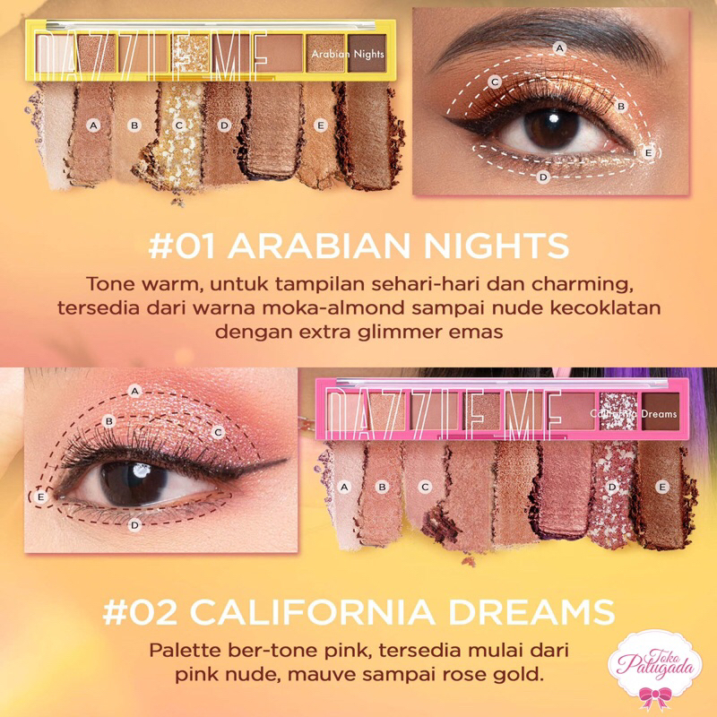 [BISA COD] Dazzle Me The World Traveller Eyeshadow Palette - Dazzle Me Eyeshadow - Dazzle Me Arabian Nights - Dazzle Me California Dreams - Eyeshadow Palette