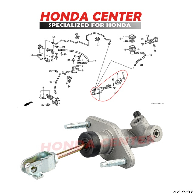 master sentral central kopling atas clutch master CM assy honda accord cielo 1994 1995 1996 1997