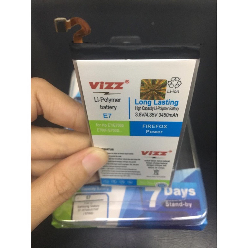 Baterai Bat Vizz Samsung E7 2015 E700 Original Vizz Double Power