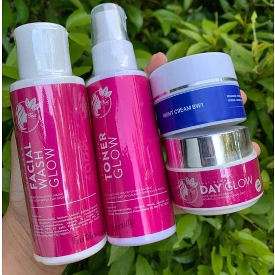 paket fast derm night bw1 atau normal glasskin/fast derm glaskin original-paket pencerah wajah fast 