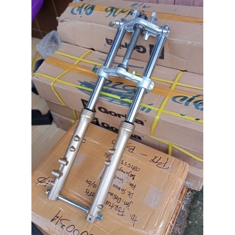 shockbreaker depan skok Shock ninja kidal cakram kaliper kiri kr150