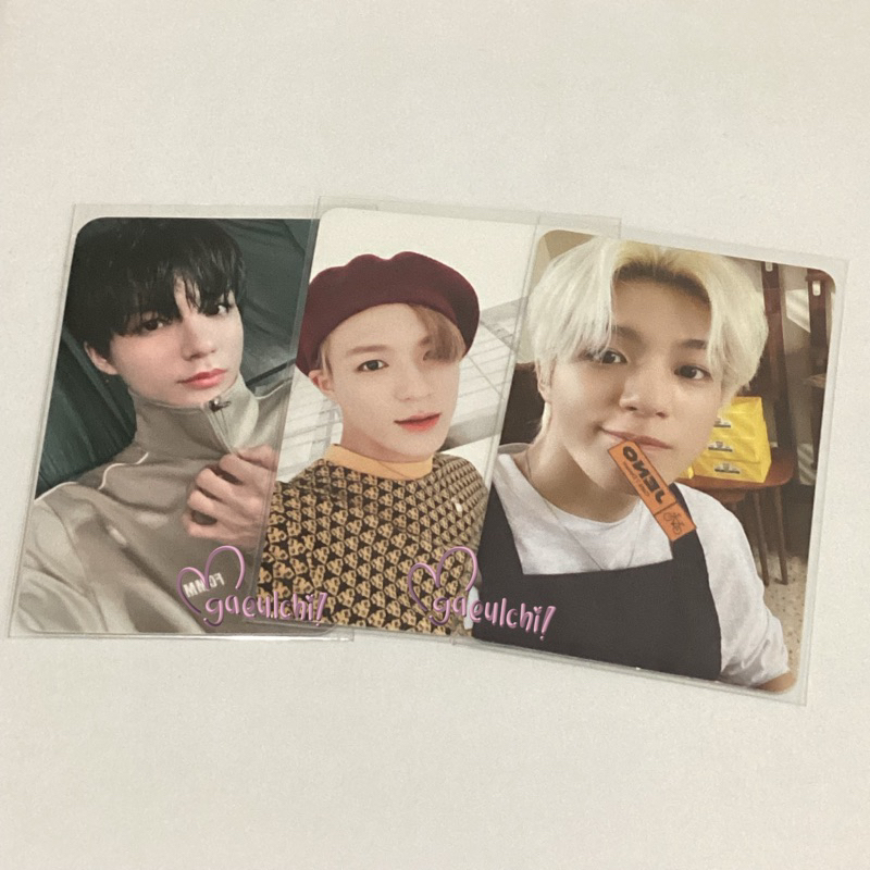 jeno photocard (cafe, wgu beret, fcmm)