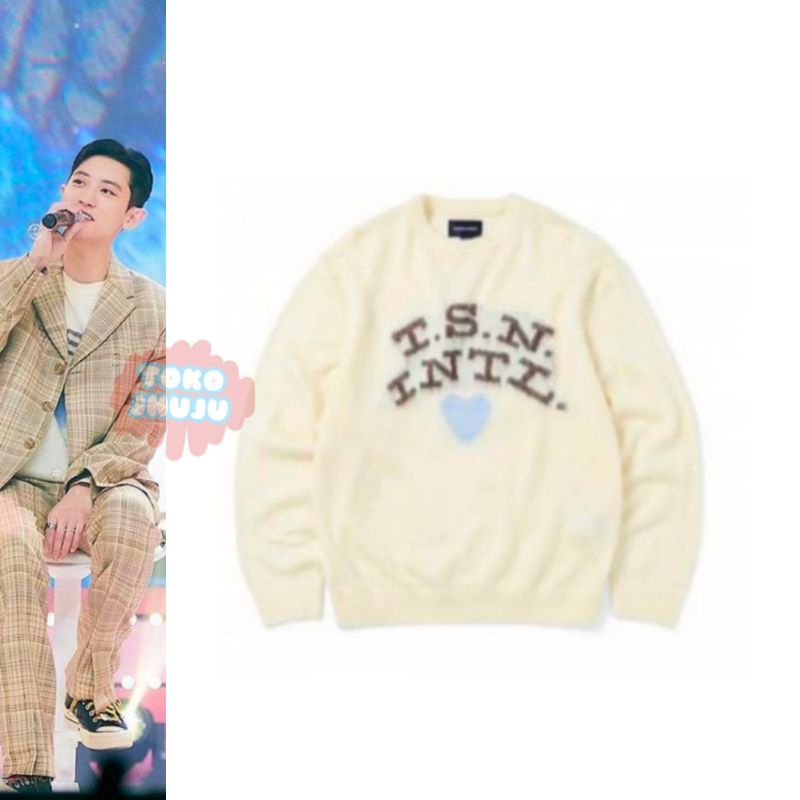 Sweater Chanyeol ISNINTL love Biru