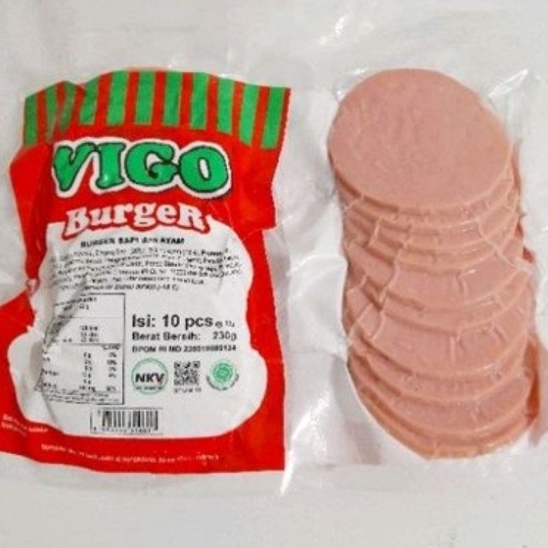 

Vigo Daging Burger Sapi (250gr isi 10 pcs)