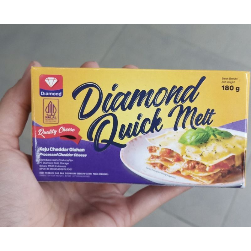 

Diamond quick melt 180gr keju cepat leleh keju cheedar olahan