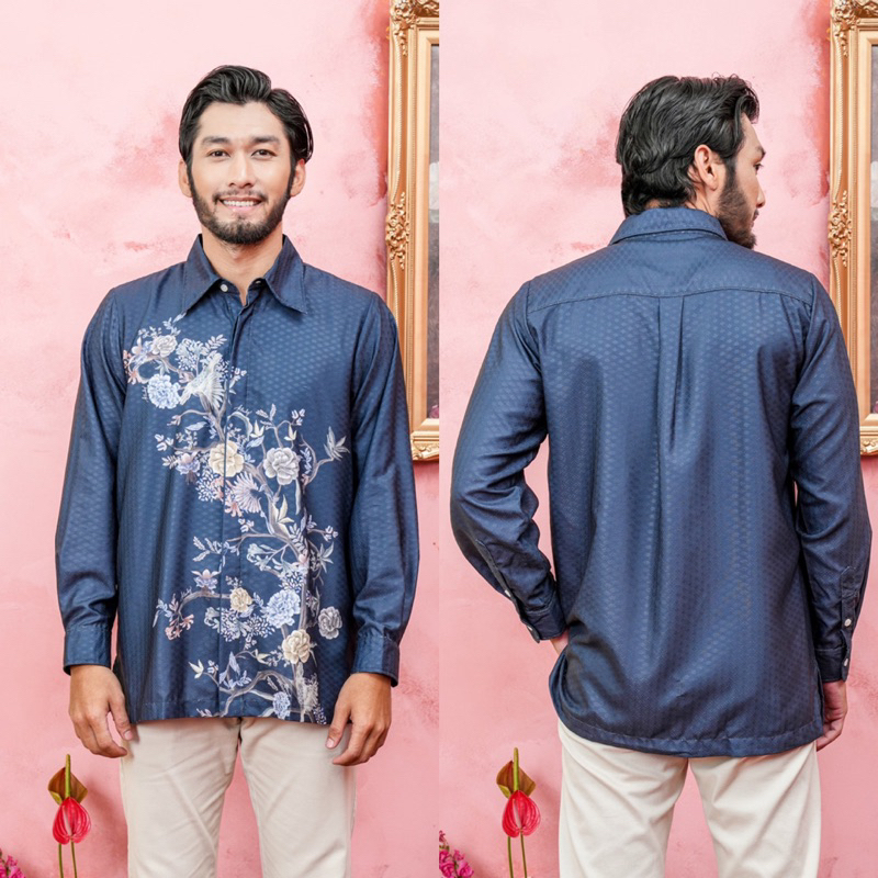 Ornella Long Shirt Men Admiral Navy Koko Wearing Klamby