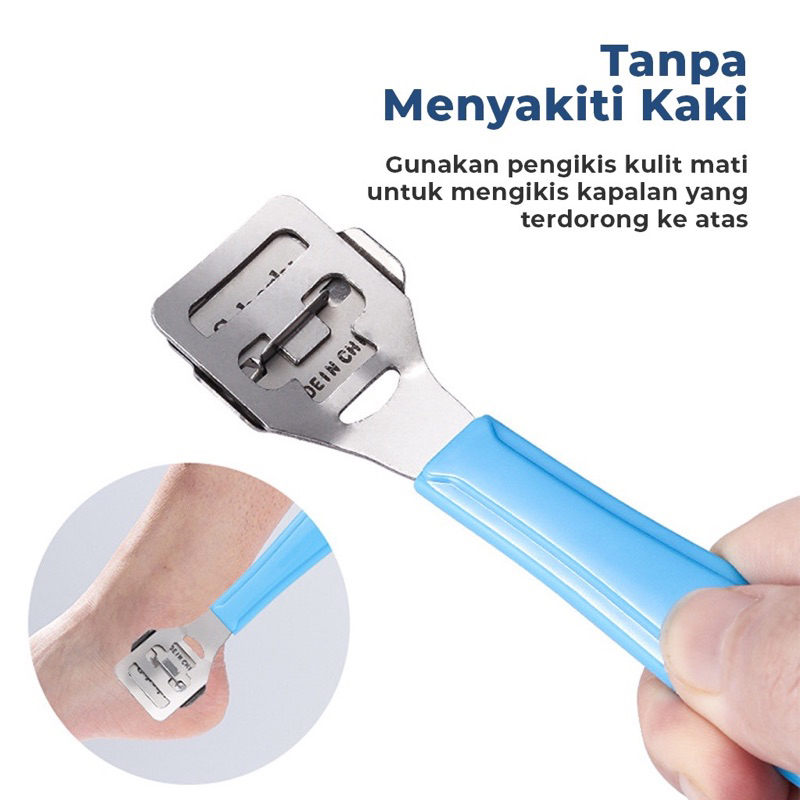 Alat Perawatan Kaki Manicure Pedicure Foot Care Scraper Penghalus Tumit Pecah Kapalan Set 8 Pcs Perawatan Kaki