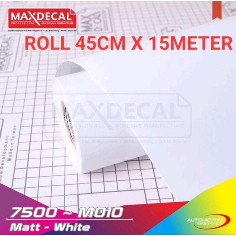 ROLL Maxdecal 7500 M010 Matt White 45cm × 15m ROLL