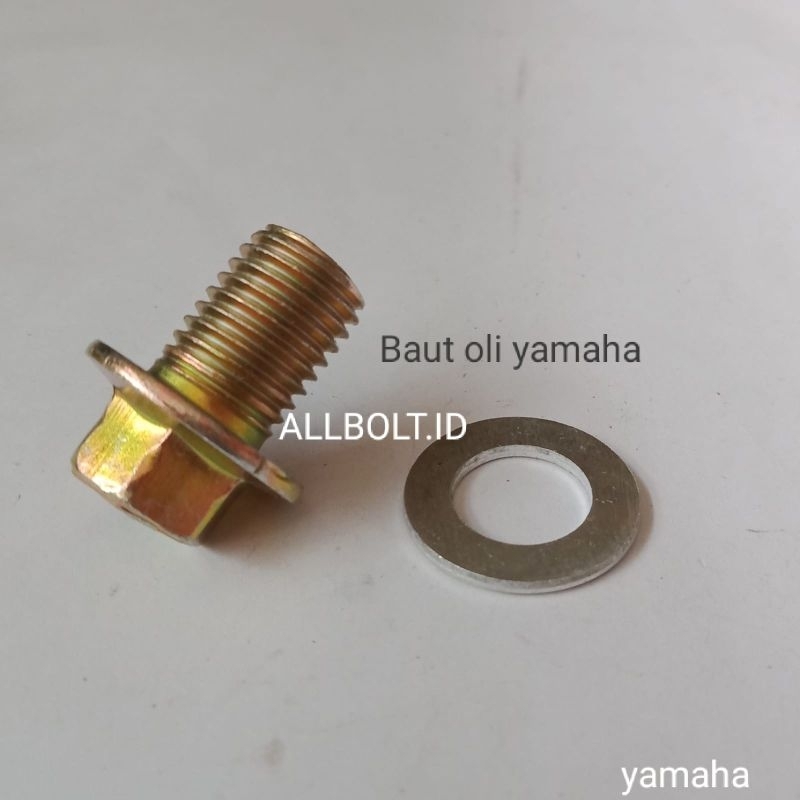 baut tutup oli bawah yamaha ( 1 biji + ring )