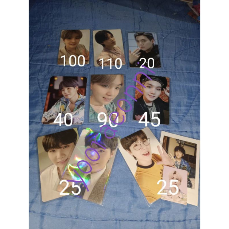 WTS photocard suga BTS proof, lights, Festa, Dicon behind, deco kit