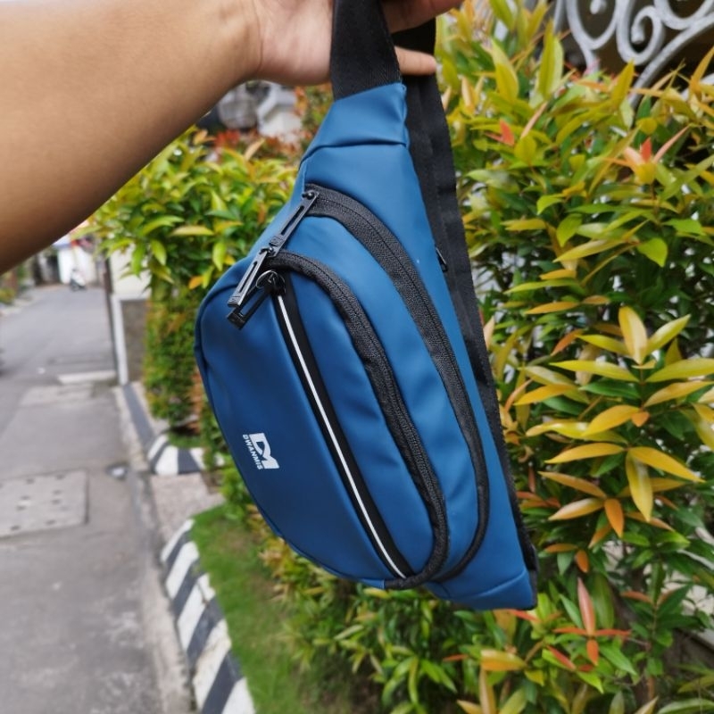 Waistbag Pria Original Merk DM Exclusive | Tas Selempang Pria Bahan Balon Super