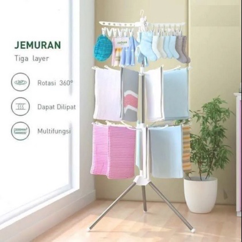 Jemuran Menara Rak Jemuran Baju Bayi Rak Jemuran Handuk Menara Bayi Kaos Kaki Kain Gantung Berdiri T