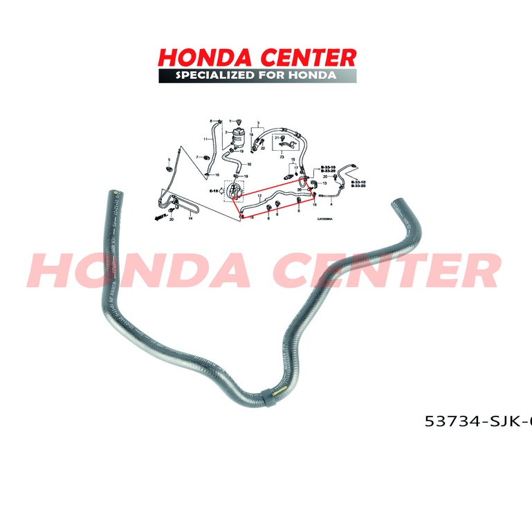 selang slang hose return balik power stering steering honda elysion elison 2004 2005 2006 2007 2008 53734-SJK