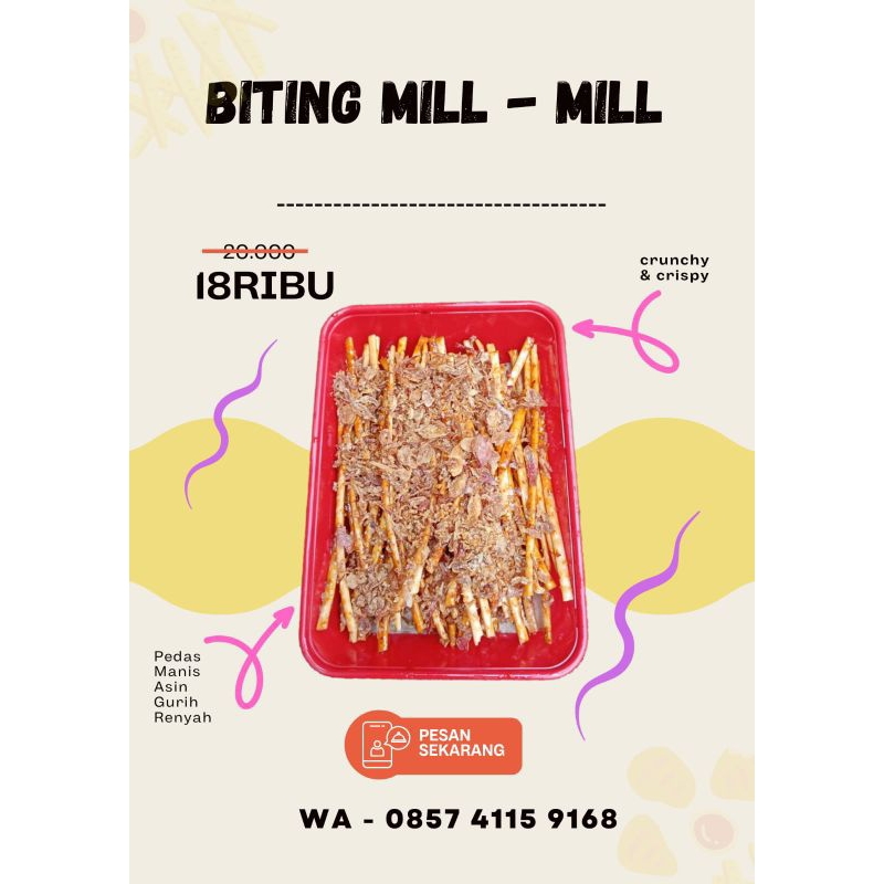 

biting pedas enak jajan BITING MILL MILL