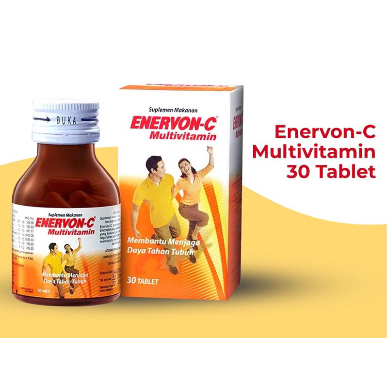 Enervon C 30 Tablet & Enervon Active 30 Tablet / Enervon C Botol 30 Tablet - MURAH
