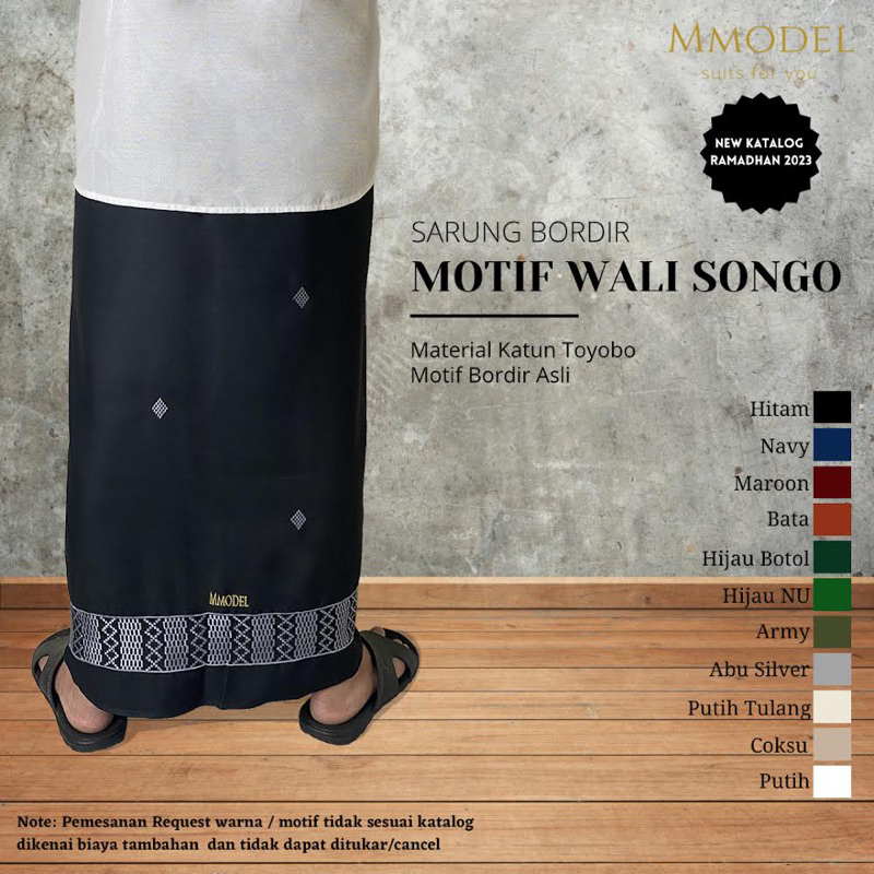 MMODEL - SARUNG BORDIR ASLI BERKUALITAS-MOTIF WALI SONGO