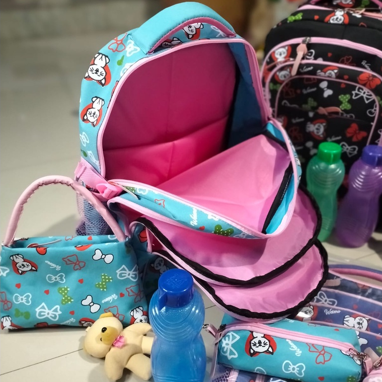 Toko agung99 - Tas Anak Animo Satuan / Tas sekolah anak perempuan paud sd tk smp sma 1 2 3 4 5 6 7 / Ransel anak perempuan Original