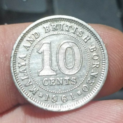 A2491 Malaya And British Borneo 10 Cent Tahun 1961 Sesuai Gambar