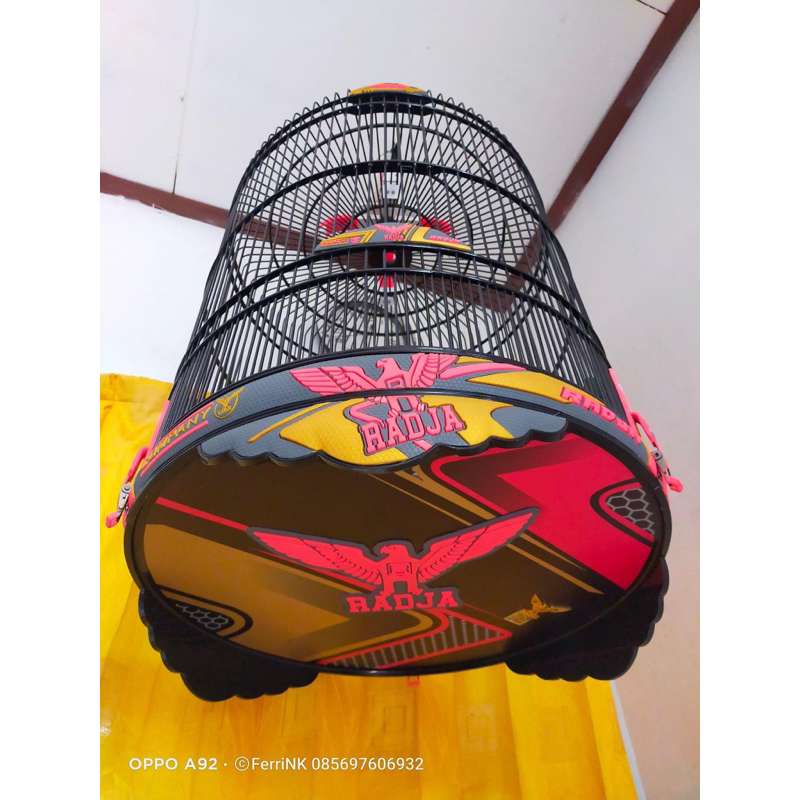 SANGKAR KANDANG MURAI RADJA 3D CARBON GOLD