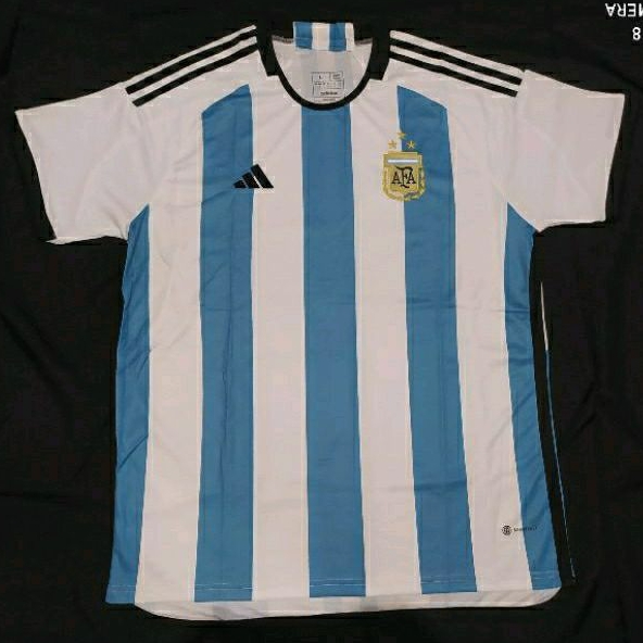JERSEY TIMNAS ARGENTINA HOME (BINTANG 3) PIALA DUNIA 2022 GRADE ORI THAILAND