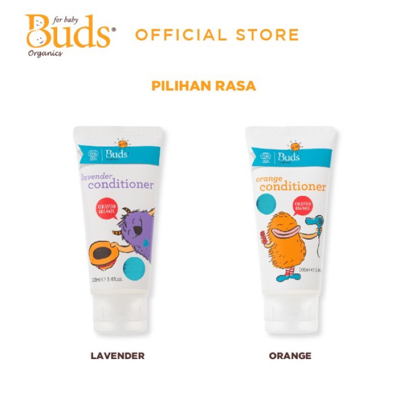 Buds Organics Kids Conditioner 100ml - Kondisioner Penghalus Rambut Anak