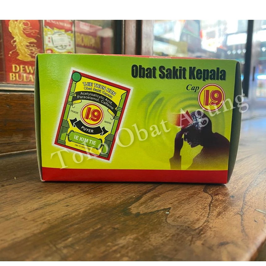 Obat Sakit Kepala Cap 19 (1 Pack Isi 10 Sachet). Untuk Mengobati Sakit Kepala, Gigi, Telinga, Leher