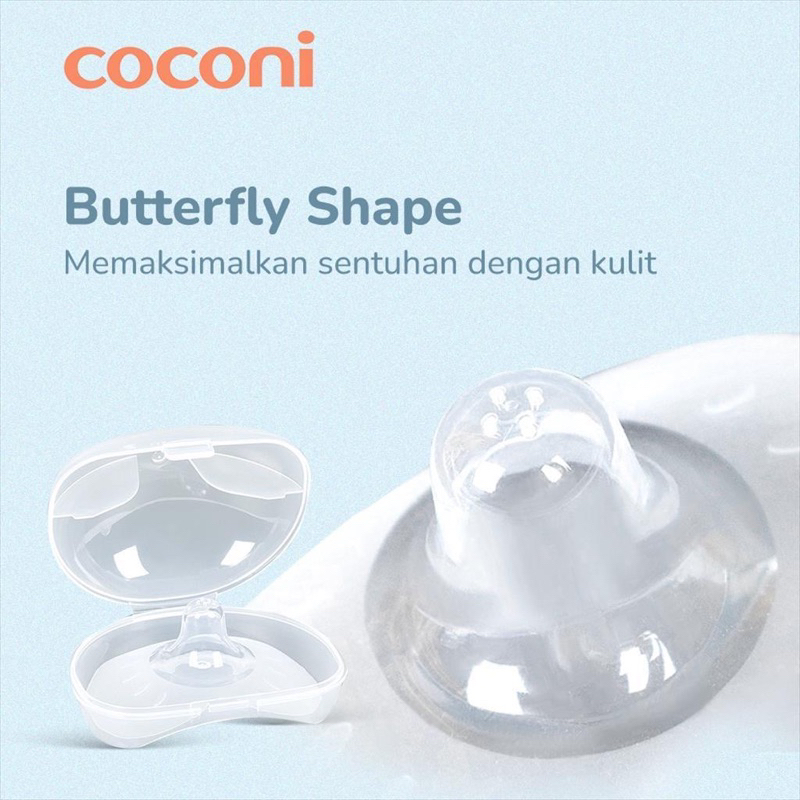 Coconi Nipple Shield 2 pcs | Pelindung Puting Bahan Silikon Menyusu