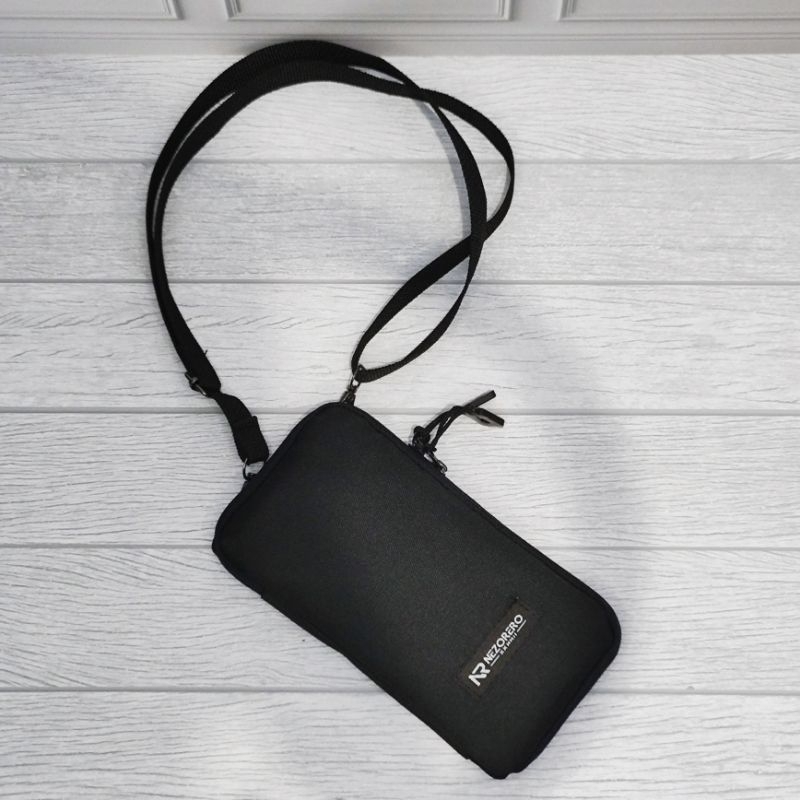 NEZORERO - Tas Leher HP Hanging Wallet Dompet Gantung Tas Selempang HP Udon