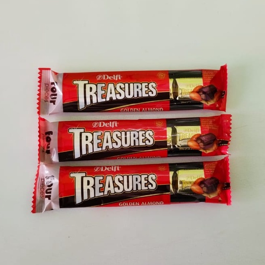 

Delfi Treasure Golden Almond Isi 4 pcs Cokelat Susu dan Kacang Almond