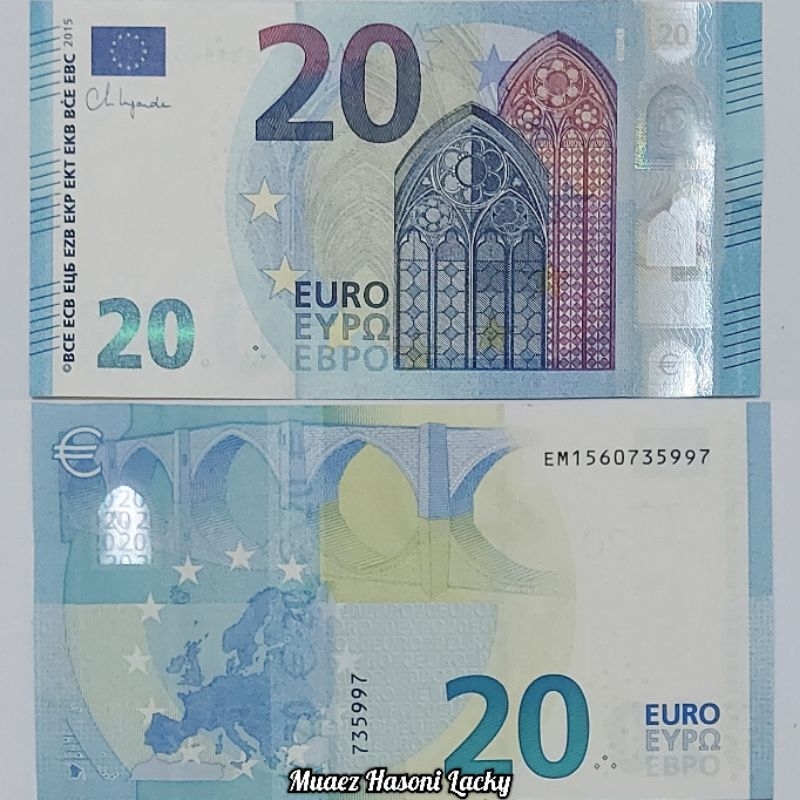 Koleksi Euro Eropa Pecahan 20 10 Dan 5 Euro Original