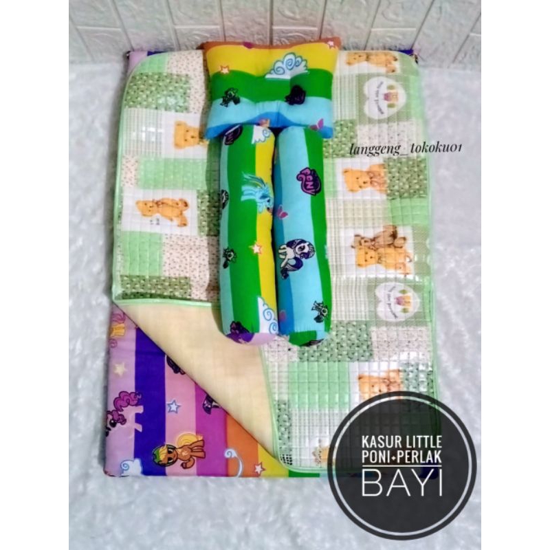 kasur bayi+perlak bayi/alas ompol bayi (1 paket dapat 2)